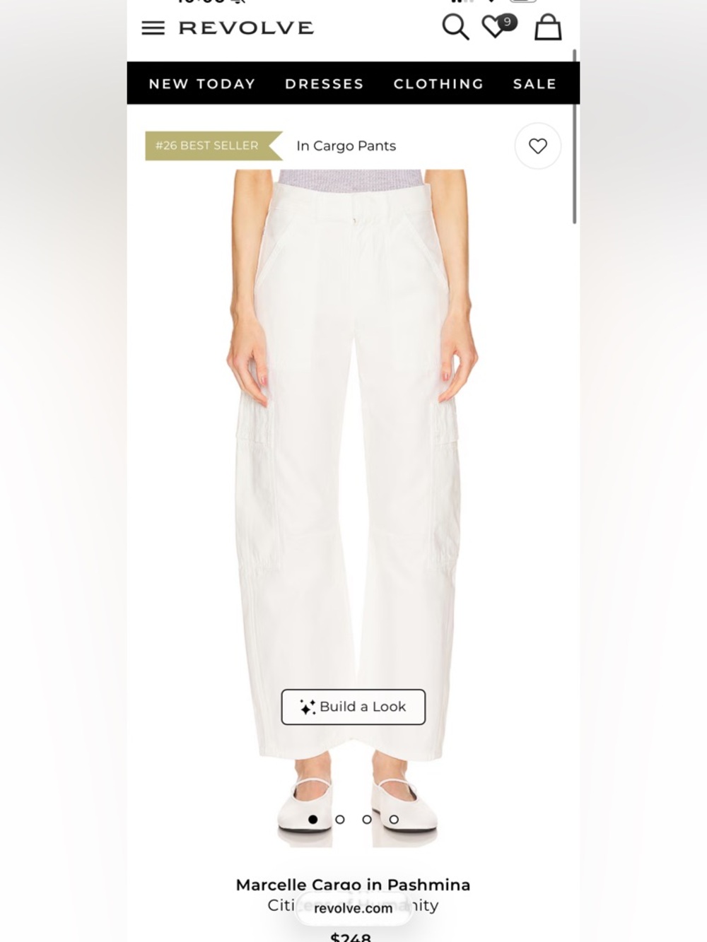 Citizens Of Humanity Marcelle wide-Leg Cargo Pants in Ivory
